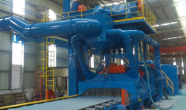 鋼材拋丸機使用現(xiàn)場圖 鋼材拋丸機使用現(xiàn)場圖